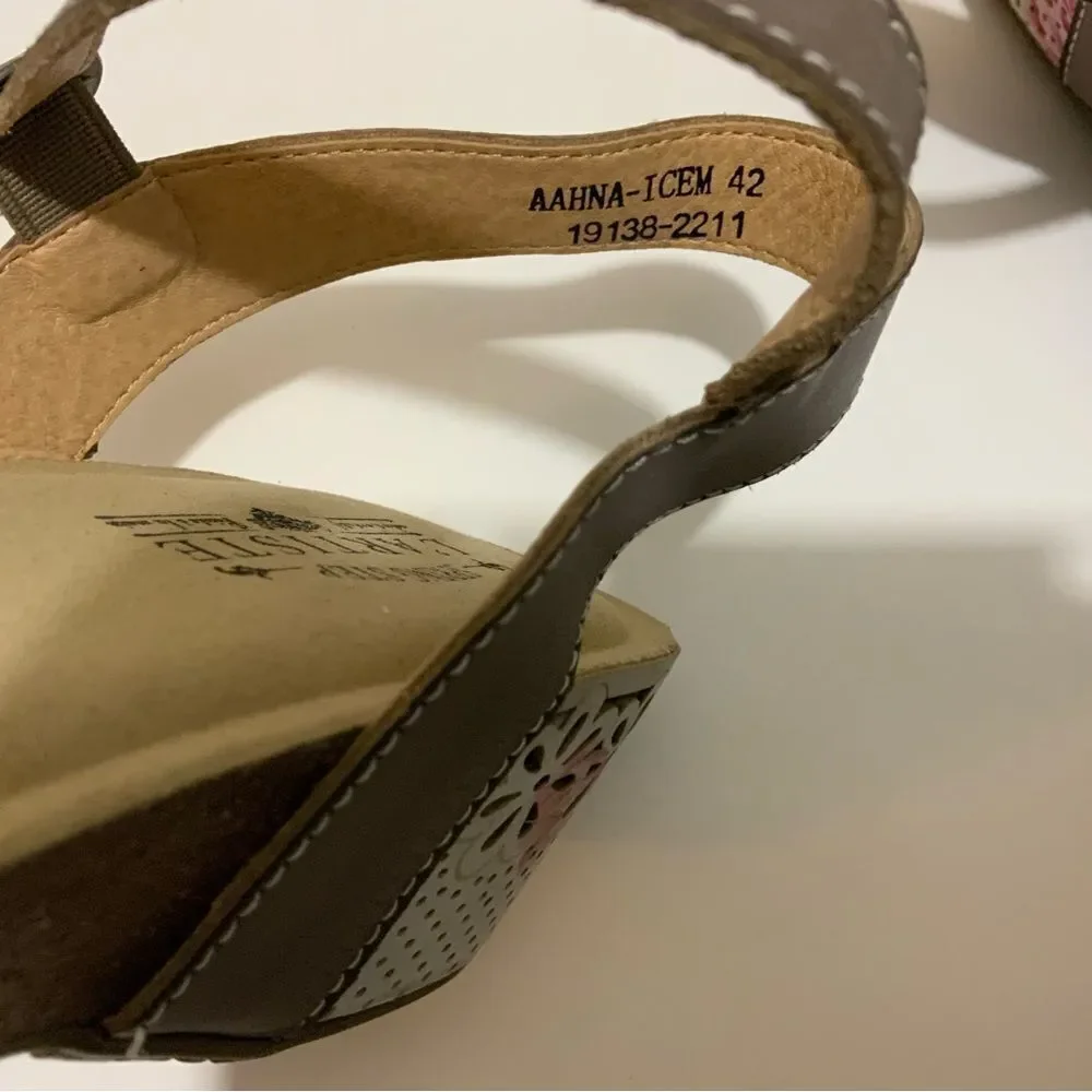 NWOT L’Artiste Leather Shoes AAHNA  flower cutout design size 42 (10.5 /11) - Picture 15 of 16